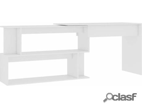 Escritorio VIDAXL Esquina Blanco (200x50x76cm - Madera