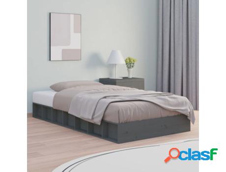 Estructura Cama Individual VIDAXL (Gris -Madera)