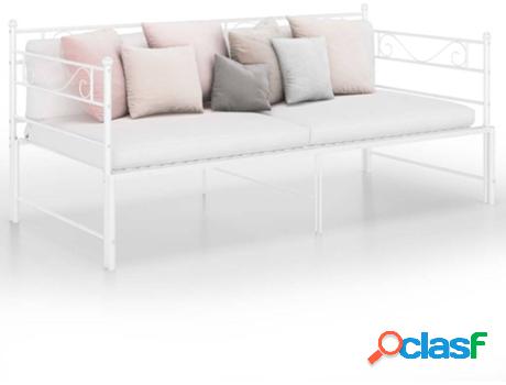 Estructura Sofá Cama VIDAXL 324771 (Blanco - Metal -