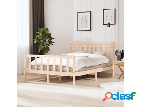 Estructura de Cama VIDAXL de madera maciza 150x200 cm