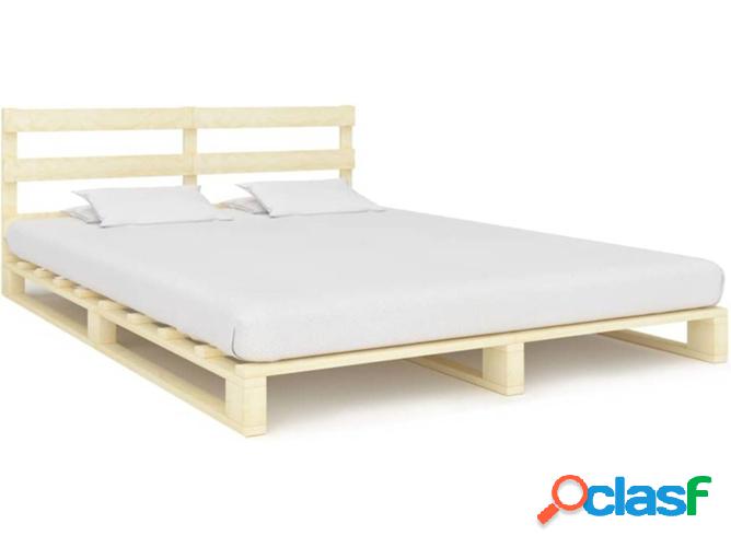 Estructura de Cama VIDAXL paletas pino macizo (Compatible