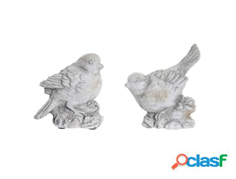 Figura Decorativa Dkd Home Decor Gris Cemento Pájaro (12 X