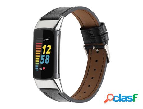 Fitbit Charge 5 Pulsera Cuero Negro