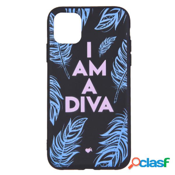 Funda I&apos;M A Diva Silicona Negra para iPhone 11 Pro -