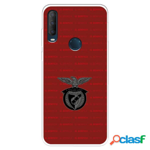 Funda Para Alcatel 1S 2020 Del Escudo Fondo Granate -