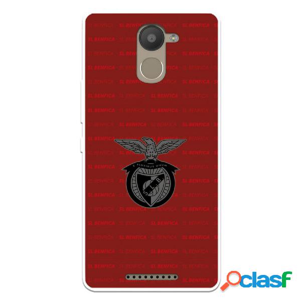 Funda Para Bq Aquaris U Plus Del Escudo Fondo Granate -
