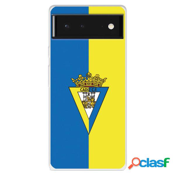 Funda Para Google Pixel 6 Del Cádiz Escudo Fondo Bicolor -