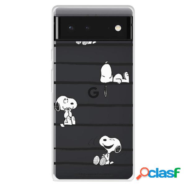 Funda Para Google Pixel 6 Oficial De Peanuts Snoopy Rayas -