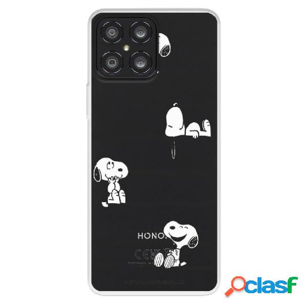 Funda Para Huawei Honor X8 Oficial De Peanuts Snoopy Rayas -