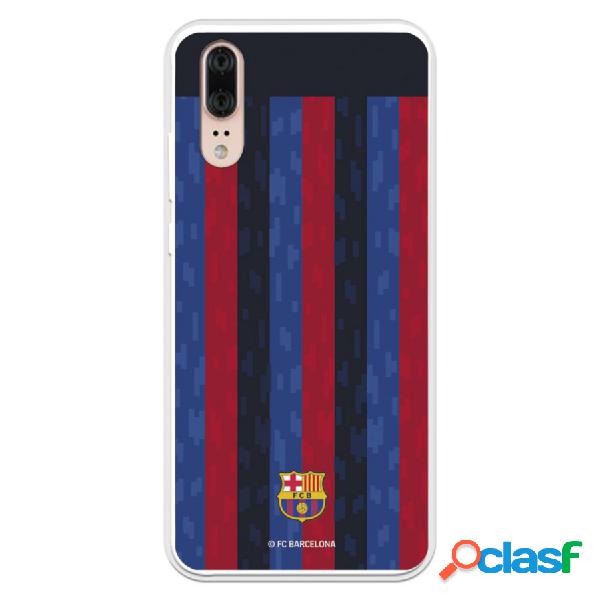 Funda Para Huawei P20 Del Fc Barcelona Fondo Rayas