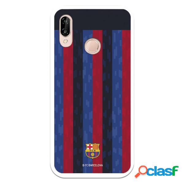 Funda Para Huawei P20 Lite Del Fc Barcelona Fondo Rayas