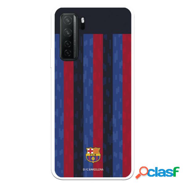 Funda Para Huawei P40 Lite 5G Del Fc Barcelona Fondo Rayas