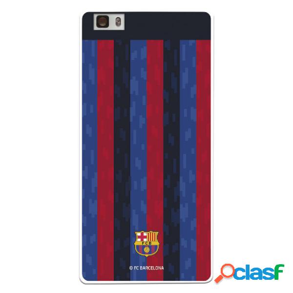 Funda Para Huawei P8 Lite Del Fc Barcelona Fondo Rayas