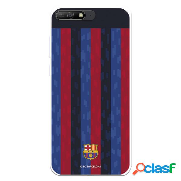 Funda Para Huawei Y6 2018 Del Fc Barcelona Fondo Rayas