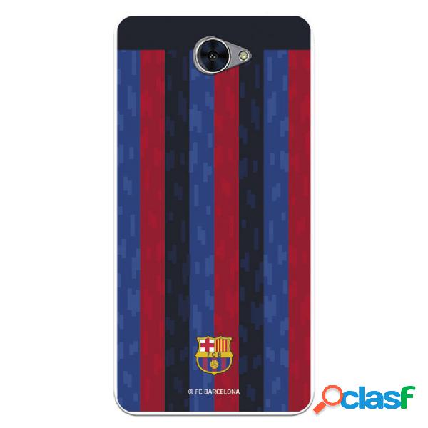 Funda Para Huawei Y7 Del Fc Barcelona Fondo Rayas Verticales