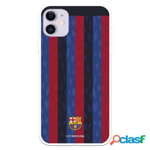 Funda Para Iphone 11 Del Fc Barcelona Fondo Rayas Verticales