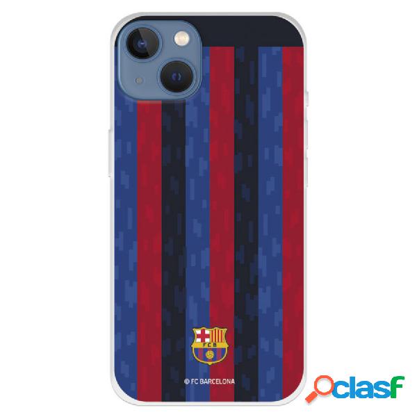 Funda Para Iphone 13 Del Fc Barcelona Fondo Rayas Verticales