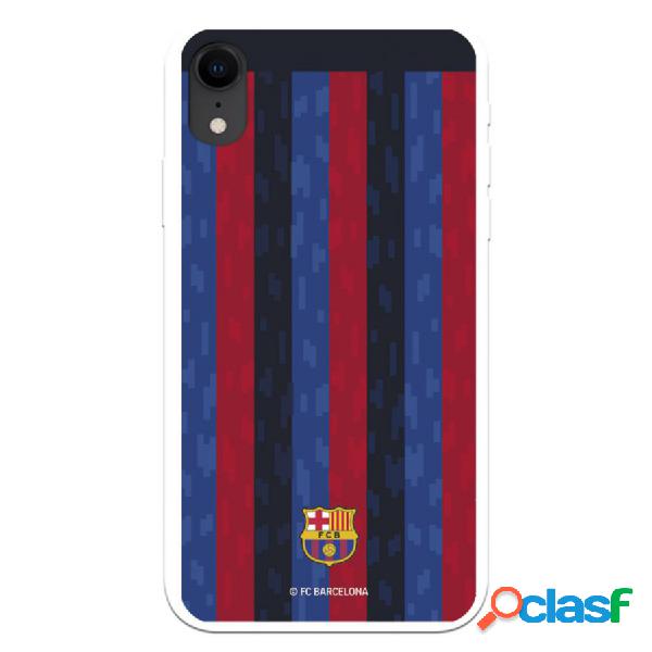 Funda Para Iphone Xr Del Fc Barcelona Fondo Rayas Verticales