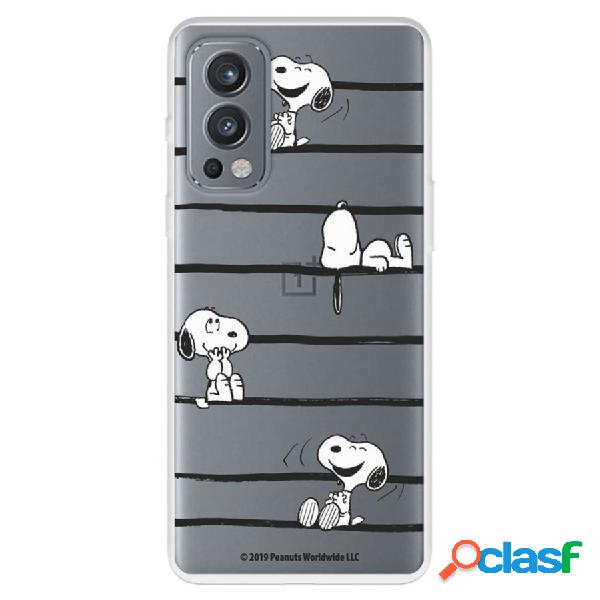 Funda Para Oneplus Nord Ce 2 Oficial De Peanuts Snoopy Rayas