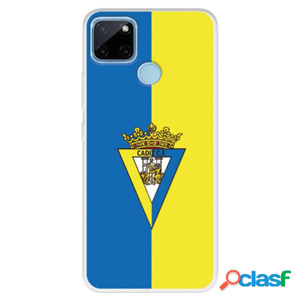 Funda Para Realme C21Y Del Cádiz Escudo Fondo Bicolor -