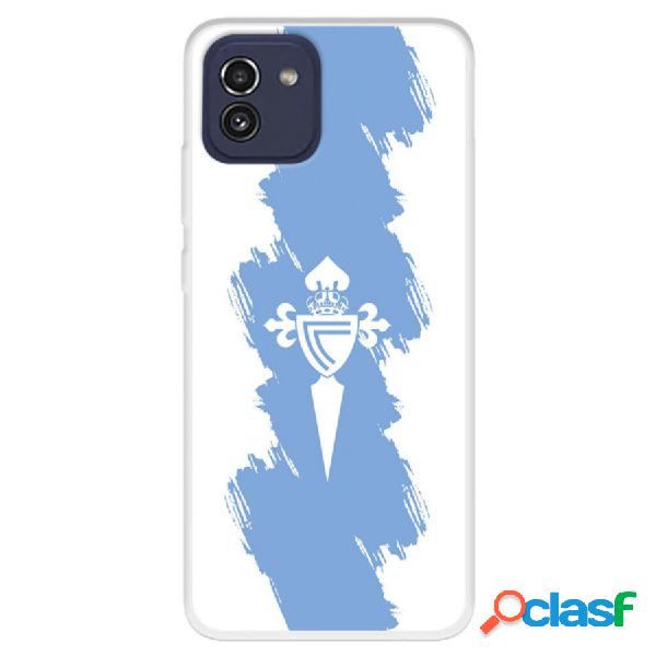 Funda Para Samsung Galaxy A03 Del Rc Celta Escudo Trazo Azul