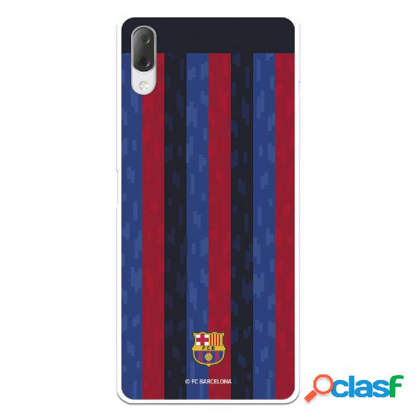 Funda Para Sony Xperia L3 Del Fc Barcelona Fondo Rayas