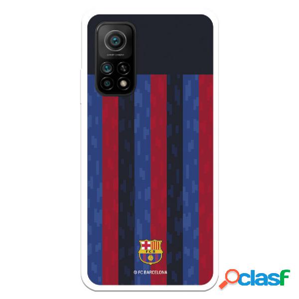 Funda Para Xiaomi Mi 10T Del Fc Barcelona Fondo Rayas