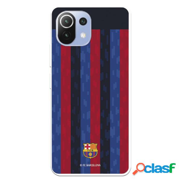 Funda Para Xiaomi Mi 11 Lite Del Fc Barcelona Fondo Rayas