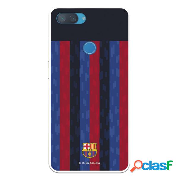 Funda Para Xiaomi Mi 8 Lite Del Fc Barcelona Fondo Rayas