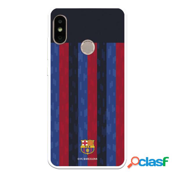 Funda Para Xiaomi Mi A2 Lite Del Fc Barcelona Fondo Rayas