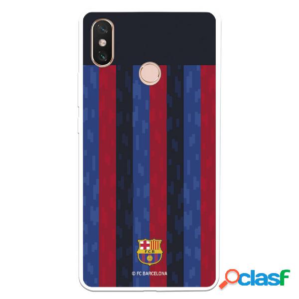 Funda Para Xiaomi Mi Max 3 Del Fc Barcelona Fondo Rayas