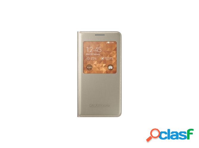Funda SAMSUNG Galaxy Alpha Window Dorado