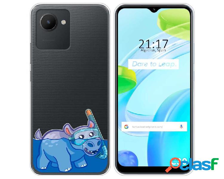 Funda Silicona Transparente para Realme C30 diseño Hipo