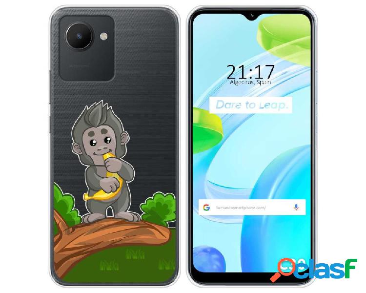 Funda Silicona Transparente para Realme C30 diseño Mono