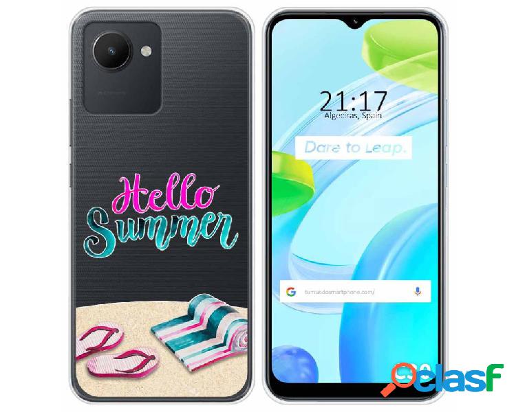 Funda Silicona Transparente para Realme C30 diseño Summer