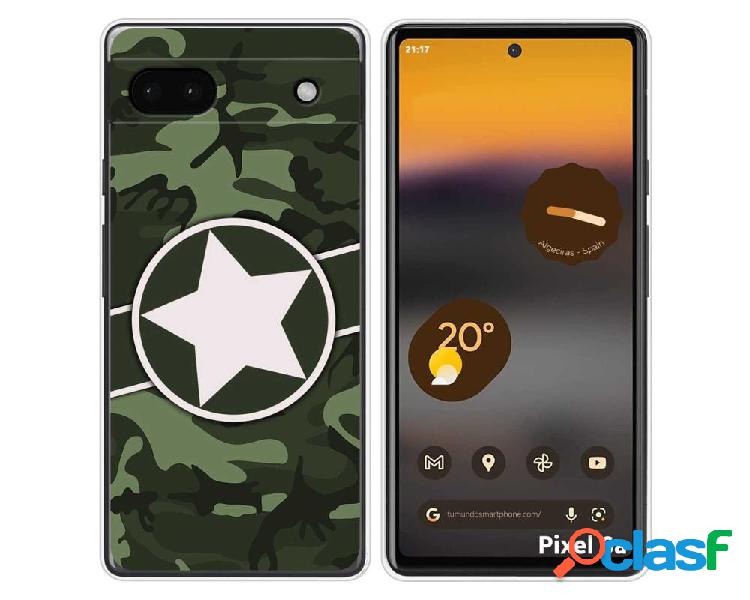 Funda Silicona para Google Pixel 6A diseño Camuflaje 01