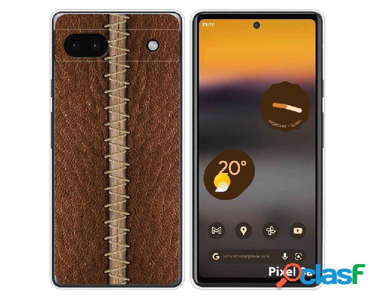 Funda Silicona para Google Pixel 6A diseño Cuero 01 Dibujos