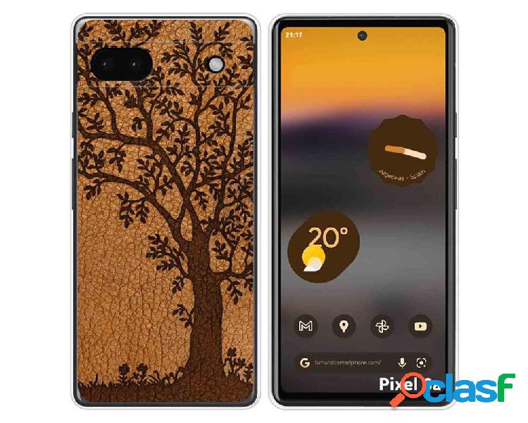 Funda Silicona para Google Pixel 6A diseño Cuero 03 Dibujos