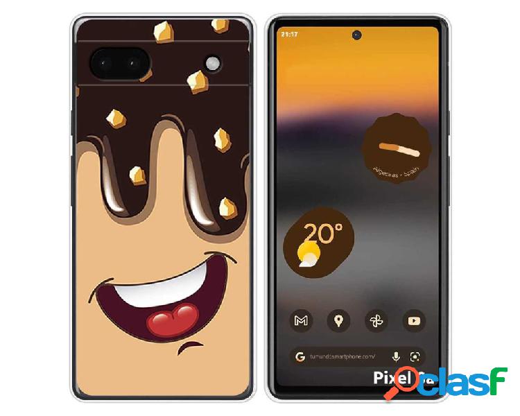 Funda Silicona para Google Pixel 6A diseño Helado Chocolate