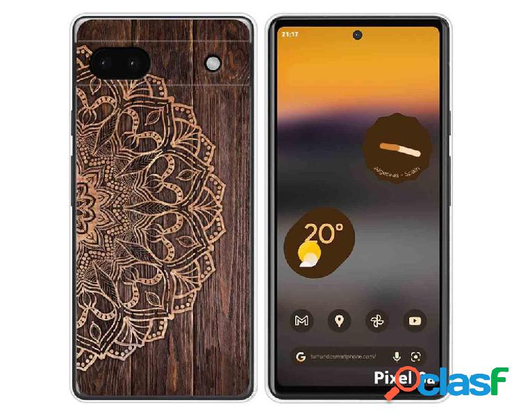 Funda Silicona para Google Pixel 6A diseño Madera 06