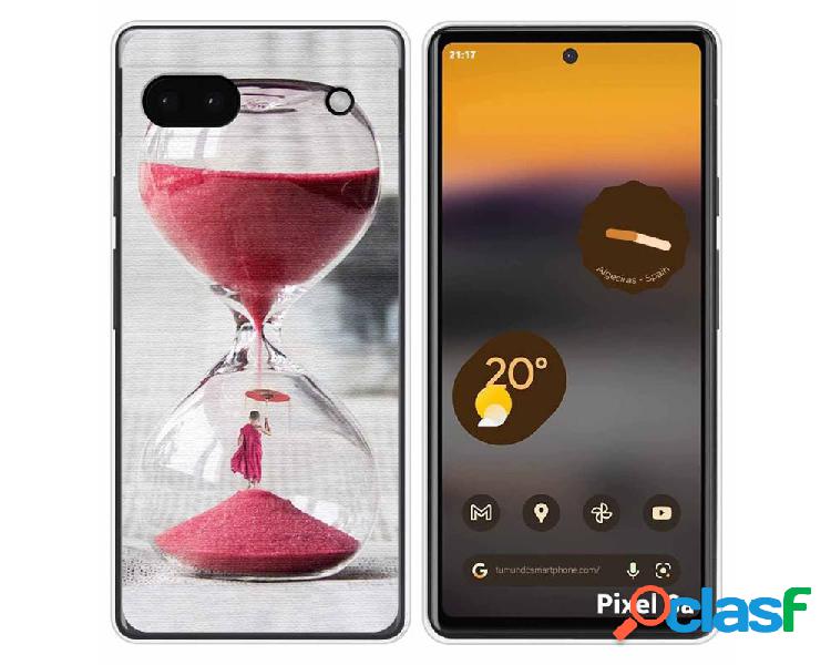 Funda Silicona para Google Pixel 6A diseño Reloj Dibujos