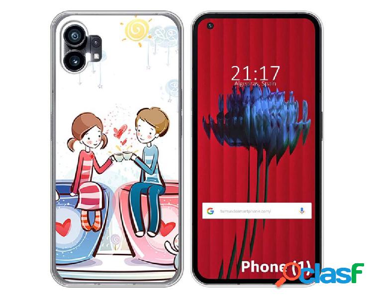 Funda Silicona para Nothing Phone 1 diseño Café Dibujos