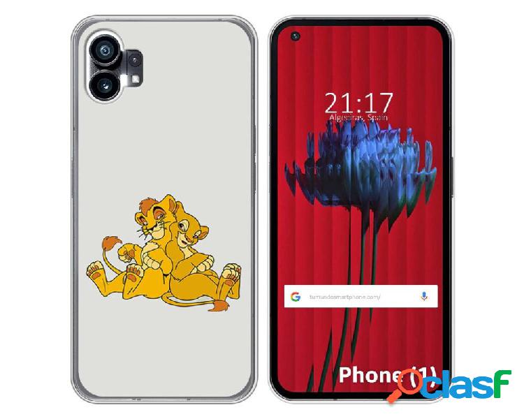 Funda Silicona para Nothing Phone 1 diseño Leones Dibujos