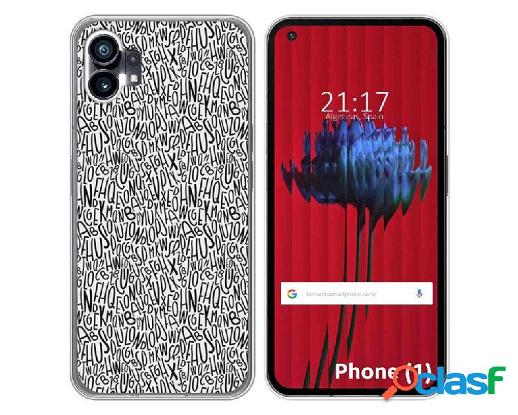 Funda Silicona para Nothing Phone 1 diseño Letras Dibujos