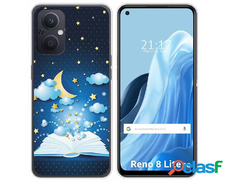 Funda Silicona para Oppo Reno 8 Lite 5G diseño Libro