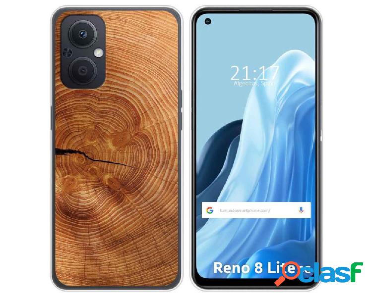 Funda Silicona para Oppo Reno 8 Lite 5G diseño Madera 04