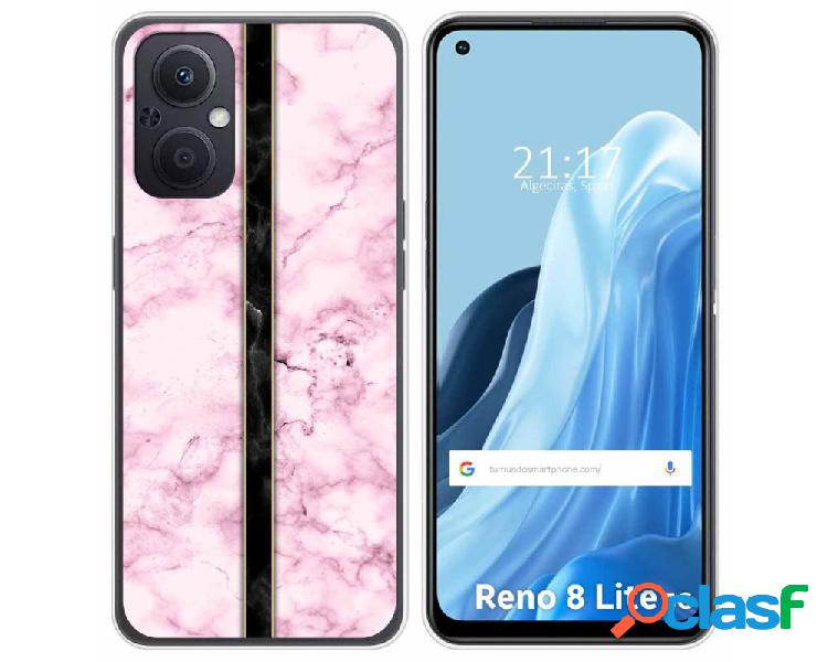 Funda Silicona para Oppo Reno 8 Lite 5G diseño Mármol 04