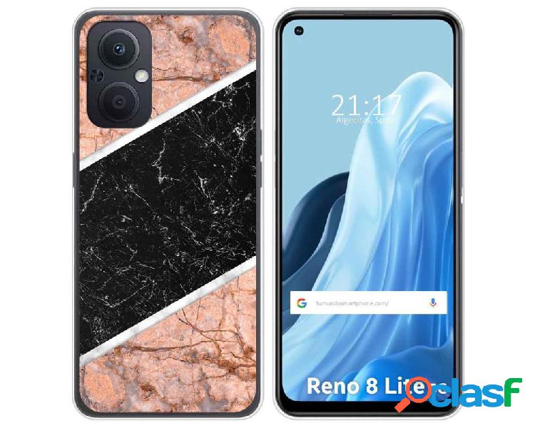 Funda Silicona para Oppo Reno 8 Lite 5G diseño Mármol 07