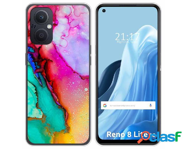 Funda Silicona para Oppo Reno 8 Lite 5G diseño Mármol 15