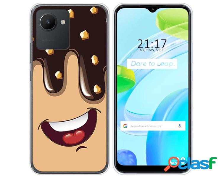 Funda Silicona para Realme C30 diseño Helado Chocolate